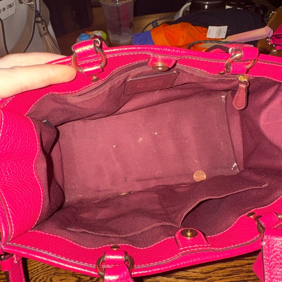 Coach Hot Pink Leather Shoulder Bag